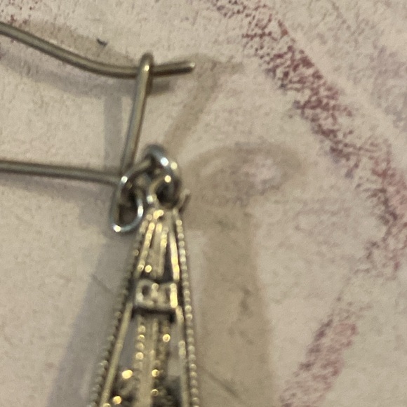 925 Sterling Silver Lapis Lazuli Dangle Drop Earrings Blue Bohemian - Picture 6 of 6